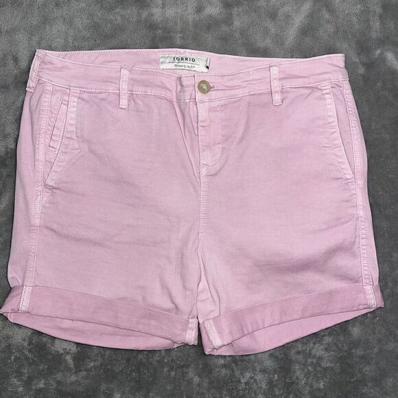 Torrid Womens Shorts Size 10 W35” Pastel Pink Essential Staple Everyday Casual - Picture 1 of 8